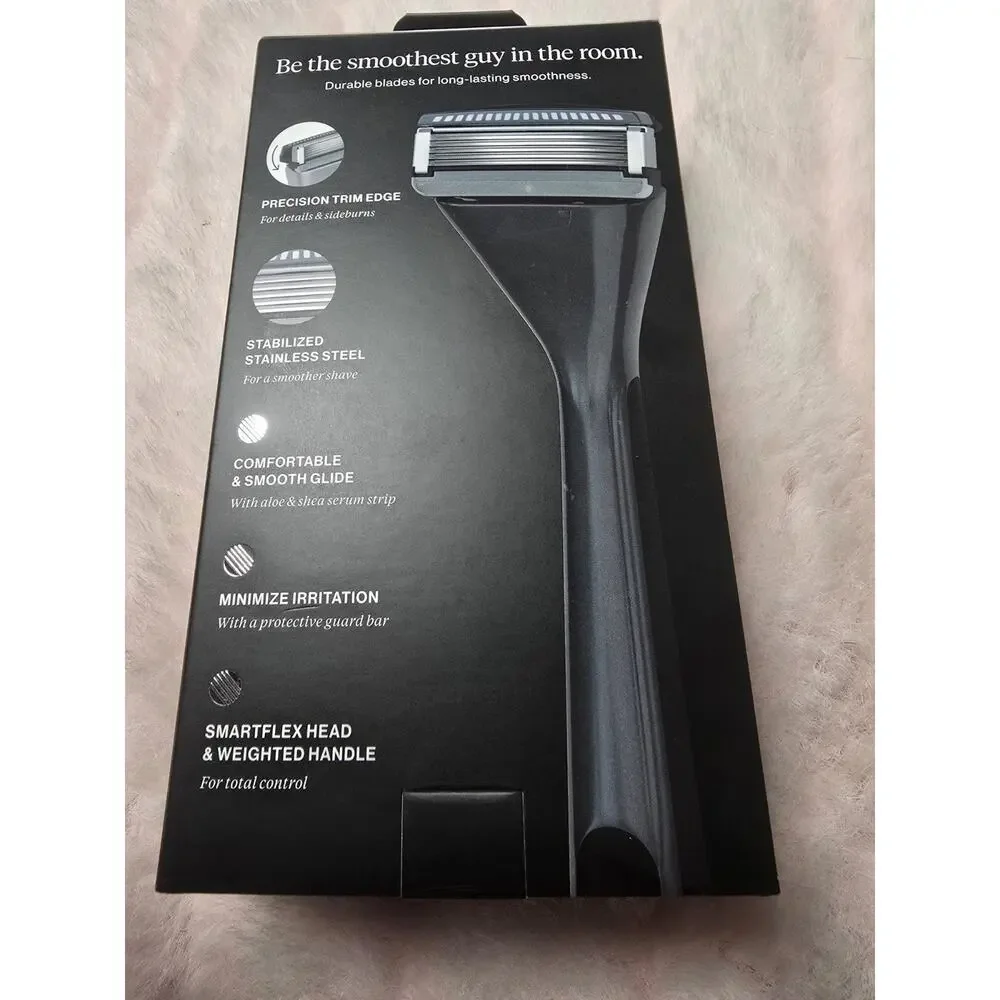 House of Atlas The Premium Razor Kit, 1 Handle + 1 Hook + 2 Refills, Gunmetal